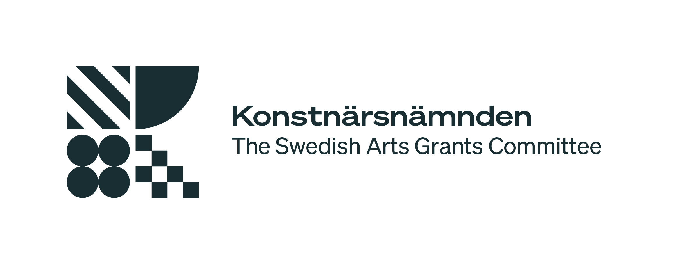 Geometric shapes in the shape of a 'K' with organisation name.