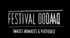Black background with chalky white writing: Festival Oodaq - Images Nomades & Poétiques