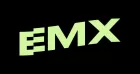 EMX logo - block capital letters in a minty green on a black background. The E is a little warped, as if a ripple is passing through it.