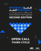 Graphic image with the text 'Intermix residency open call'. 