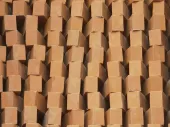 Stacked Indonesian bricks. 