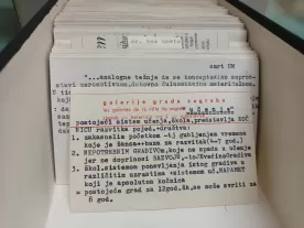 Photo of notes from an archive. 