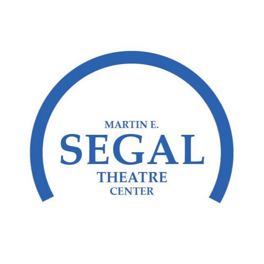 Logo for the Martin E Segal Theatre Centre - name spelled out in a simple font under a blue hoop.