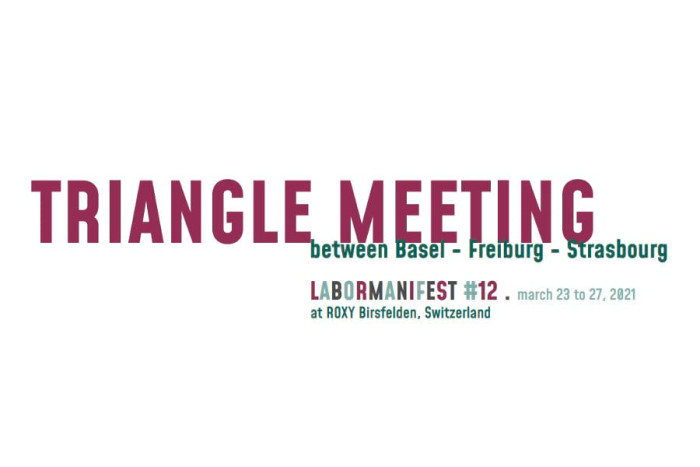 Open call graphic for LABORMANIFEST - text with details on place, dates, etc.