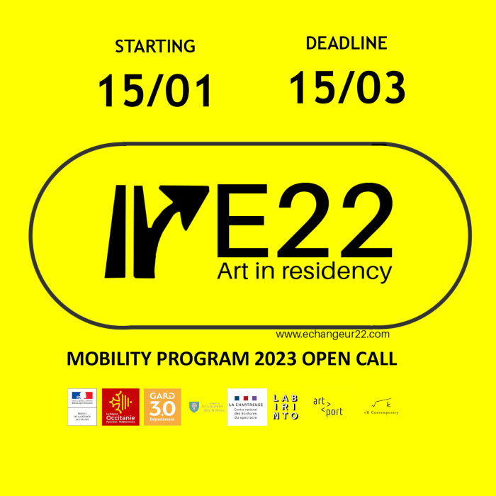 E22: Art in Residency - Mobility Program 2023 Open Call