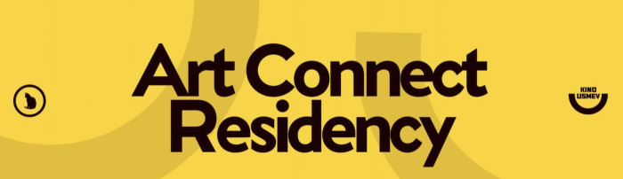 Art Connect Residency on a coloured background. 
