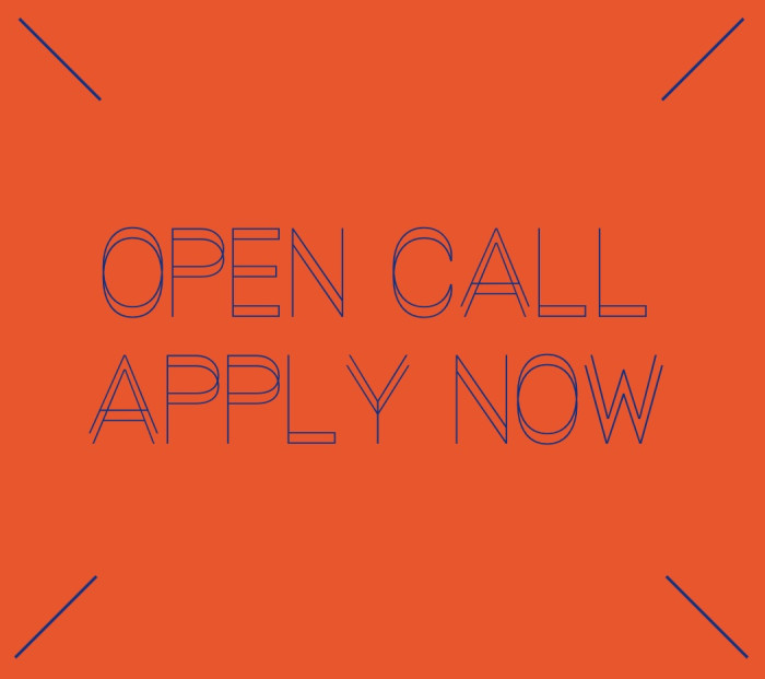 'Open call apply now' on a coloured background. 