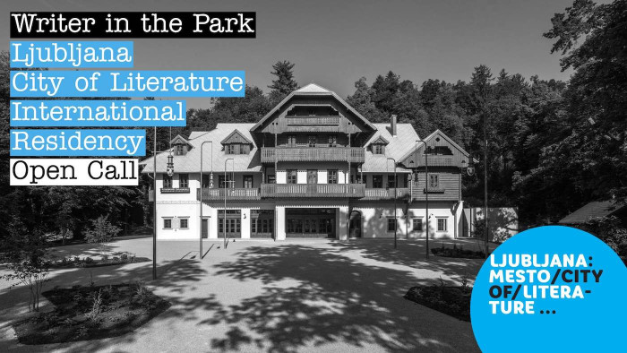 Title of the call on a photo of a 3-story traditional building surrounded by trees. 