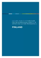 Cover for Finland Mobility Guide. White title text on a navy background with a thin rainbow strip running across the top.