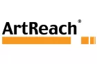 Logo for ArtReach - name in bold text with a very thick orange underline.