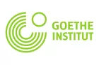 Gothe-Institut logo - Name in green text next to graphic of three-quarter circle with a smaller full circle in the gap, as if larger circle is eating the smaller one.