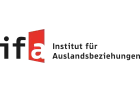 Logo for ifa - first two letters in black and the third in white within a red trapezium that looks like a door the 'a' is entering by.