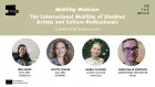 Portraits of the four webinar speakers -  Onn Sokny, Lisette Reuter, Maria Vlachou, Jordi Baltà Portolés.