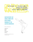 Cover for Latin America repertory - title info with line drawn map of South America. 