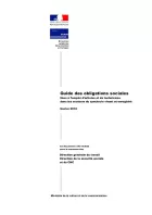 Cover for French Ministry publication on social obligations - text on a white background.