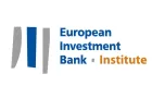 Logo for European Investment Bank Institute. Name spelled out beside graphic of three vertical lines with lightly irregular forms.