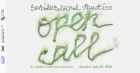 The word 'open call' written in a goopy green, as though squeezed from a tube.