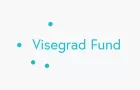 Visegrad Fund logo - name in teal surrounded by four hovering dots.