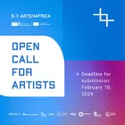 Graphic that says 'Open call for artists'.