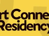 Art Connect Residency on a coloured background. 