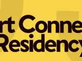 Art Connect Residency on a coloured background. 