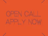 'Open call apply now' on a coloured background. 