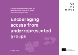 Title of the funding guide on a coloured background.