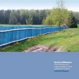 Cover for Art of Difference. Outdoor photograph showing a blue painted fence stretching over a field, woodland in the distance.