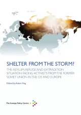 Publication cover with map of Europe in which Russia has been transformed into a thunderous storm cloud.