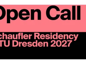 Title of the call on a coloured background. 