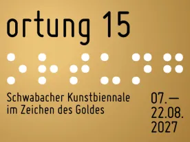 Title of the award on a gold background. 